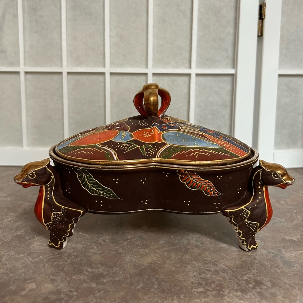Vintage Made in Japan 3-Compartment Covered Dish